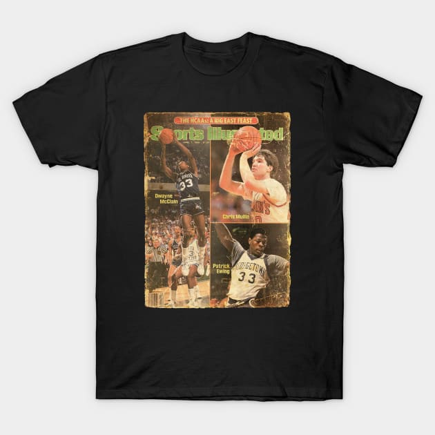 COVER SPORT - SPORT ILLUSTRATED - DWAYNE MCCLAIN CHRIS MULLIN PATRICK EWING T-Shirt by FALORI